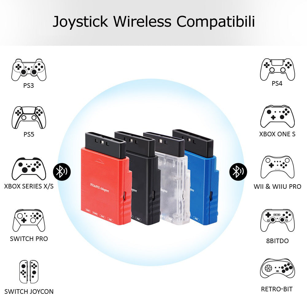 Use your wireless joysticks on Playstation 1 and Playstation 2 with the universal adapter