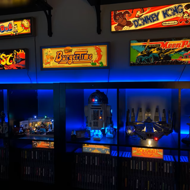 "TRON" Wooden Marquee Light Box Arcade Marquee Light