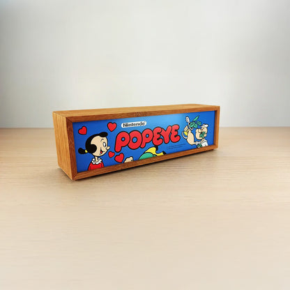 Popeye “POPEYE” Wooden Marquee Light Box Arcade Marquee Light