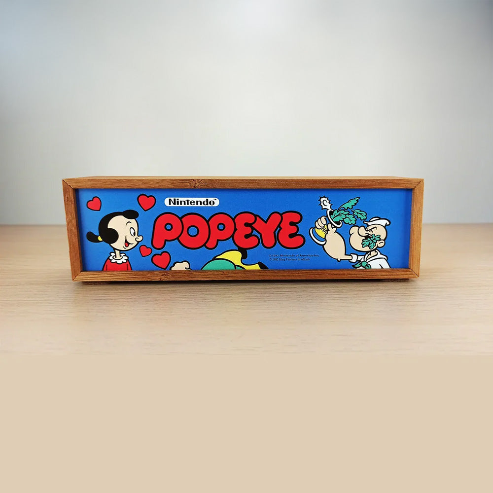 Popeye “POPEYE” Wooden Marquee Light Box Arcade Marquee Light