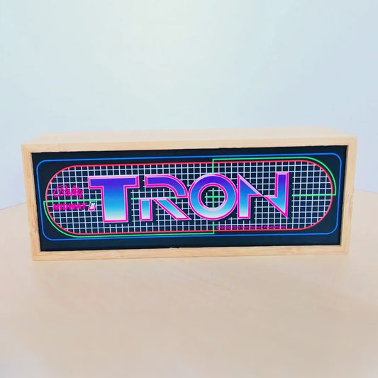 "TRON" Wooden Marquee Light Box Arcade Marquee Light